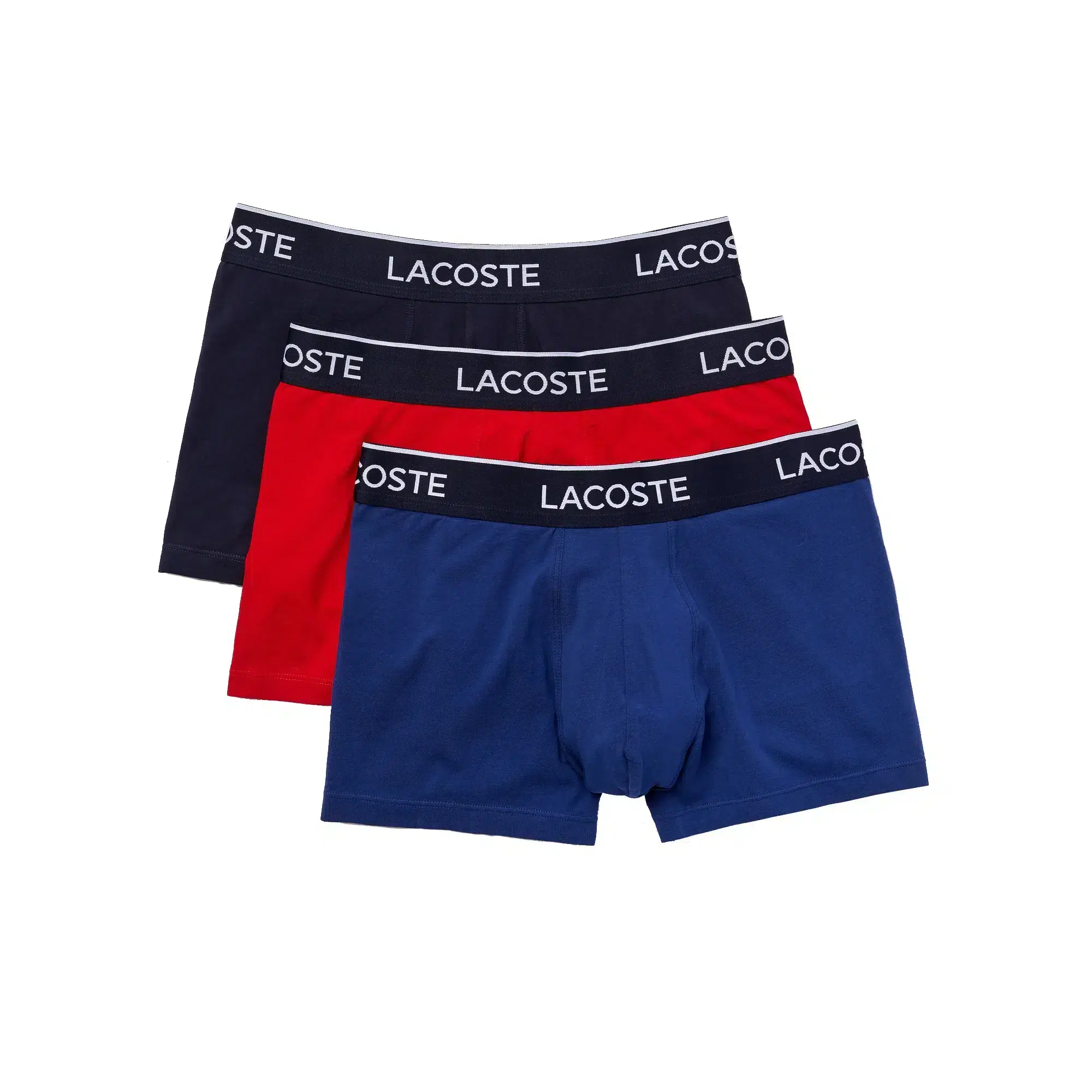 Lacoste Pack de 3 boxers Rouge-Marine-Méthylène