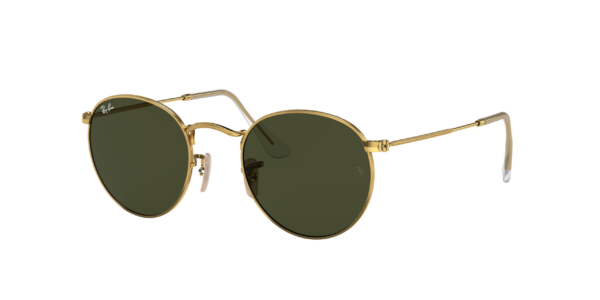 Lunette de soleil Ray Ban Round Metal Green Classic Gold