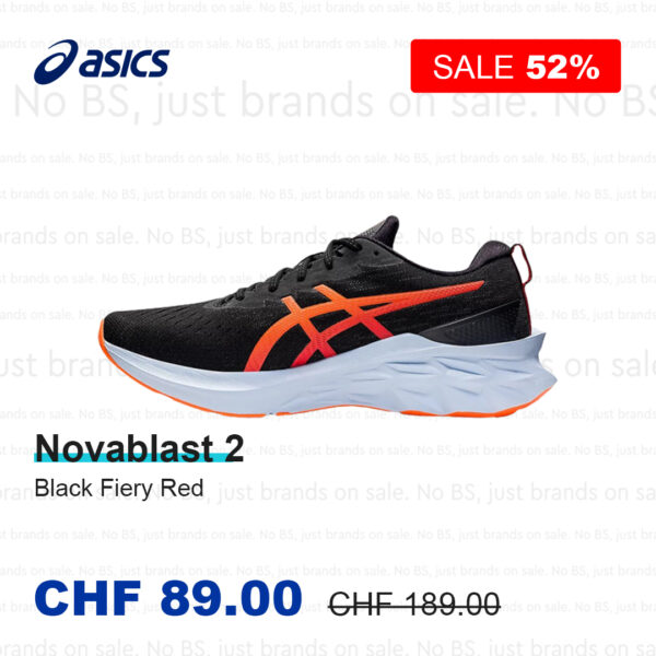 Chaussures Asics Novablast 2 Black Fiery Red