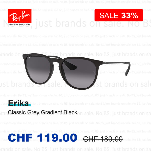 Lunette de soleil Ray-Ban Erika Classic Grey Gradient Black