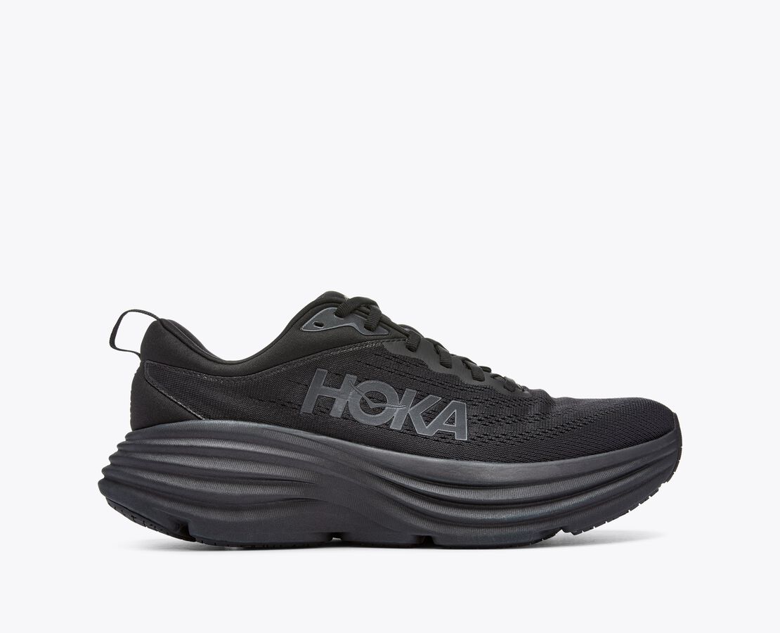 Chaussures Hoka One One M Bondi 8 Black Black