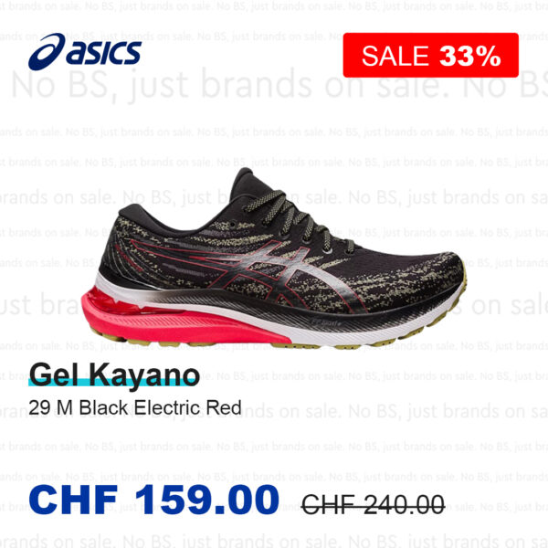 Chaussures Asics Gel Kayano 29 M Black Electric Red