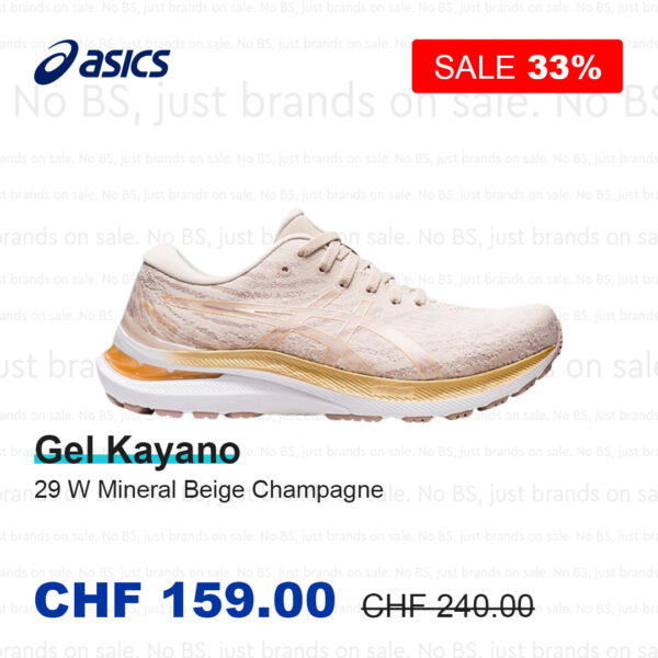 Chaussures Asics Gel Kayano 29 W Mineral Beige Champagne