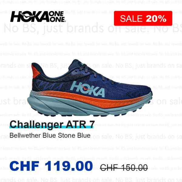 Chaussures Hoka One One M Challenger ATR 7 Stone Blue Evening Primrose