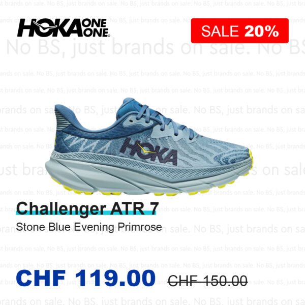 Chaussures Hoka One One M Challenger ATR 7 Stone Blue Evening Primrose