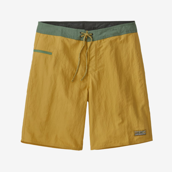 Badehose Patagonia Mens Wavefarer Boardshorts 19 in Surfboard Yellow