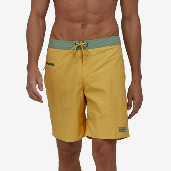 Short de bain Patagonia Mens Wavefarer Boardshorts 19 in Surfboard Yellow