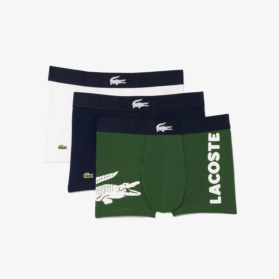 Boxers Lacoste Pack de 3 Thyme/Navy Blue-White
