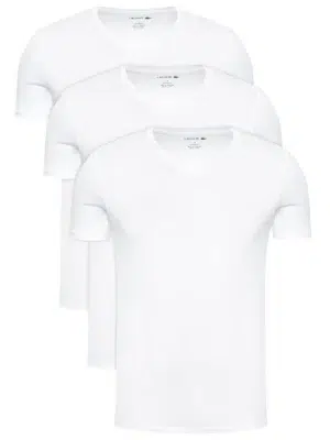 T-Shirt Lacoste Pack de 3 Col V White