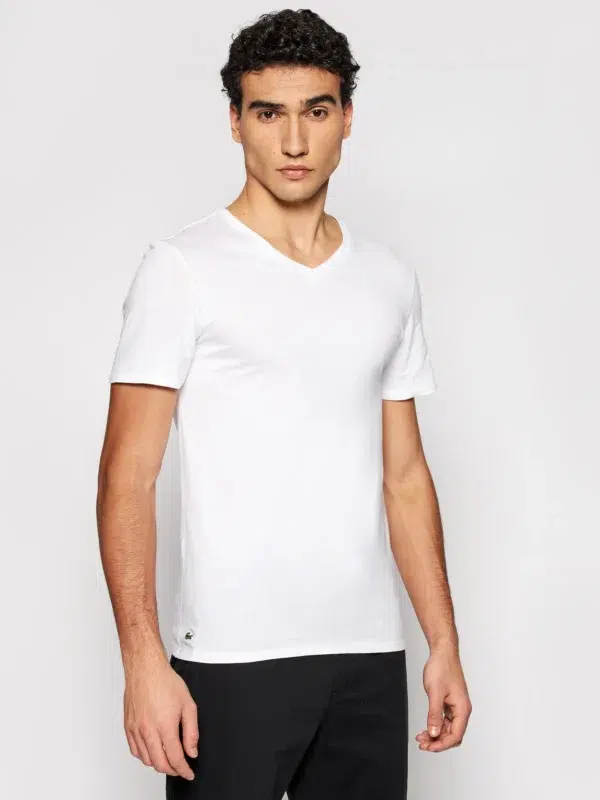 T-Shirt Lacoste Pack de 3 Col V White