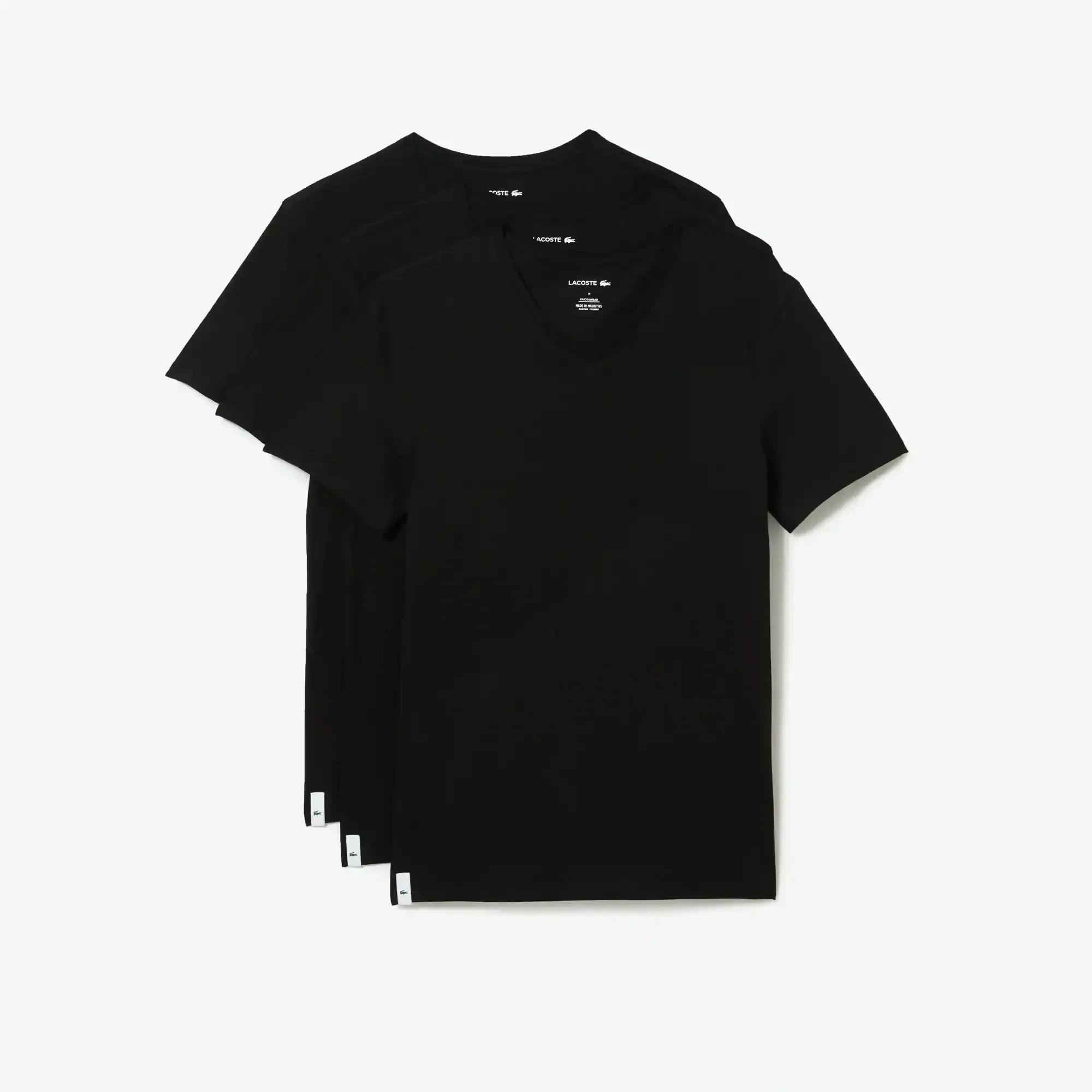 Shirt Lacoste Pack de 3 Col V Black