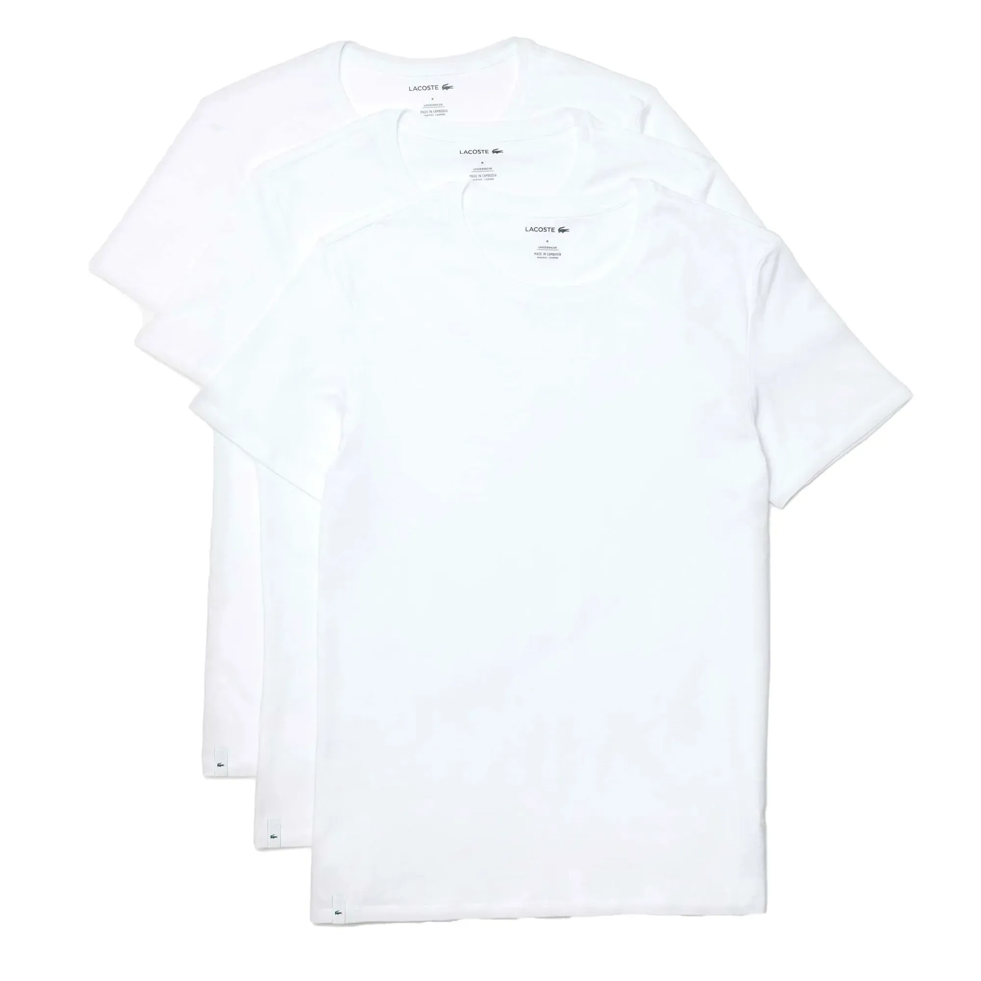 Shirt Lacoste Pack de 3 Col rond White
