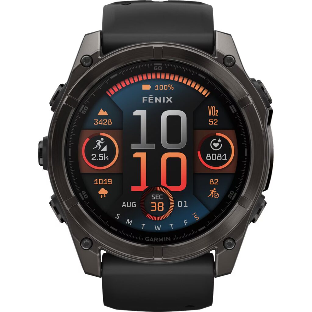 Smartwatch Garmin Fenix 8 AMOLED Sapphire Carbon Noir gris 51mm
