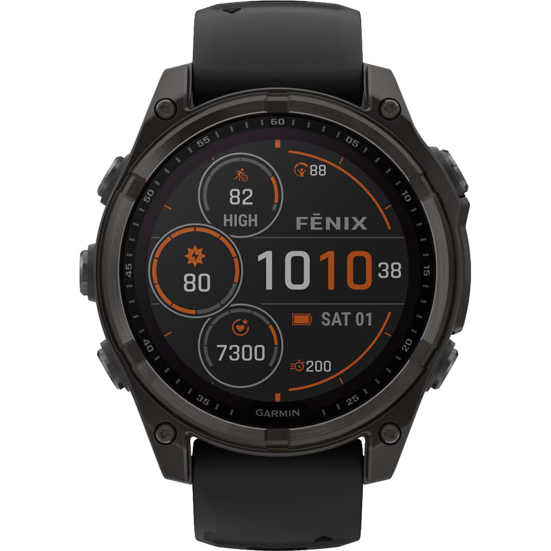 Smartwatch Garmin fenix 8 Solar Sapphire Carbon gris 51mm