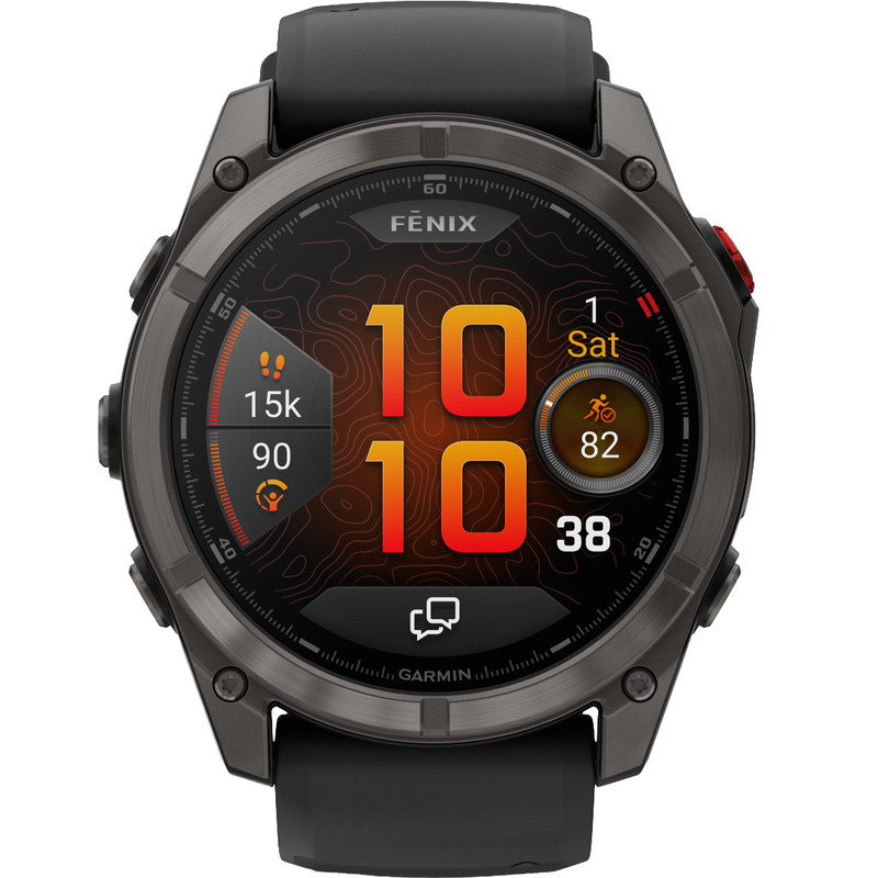 Smartwatch Garmin Fenix 8 Pro LTE AMOLED Sapphire Noir gris carbone 51mm